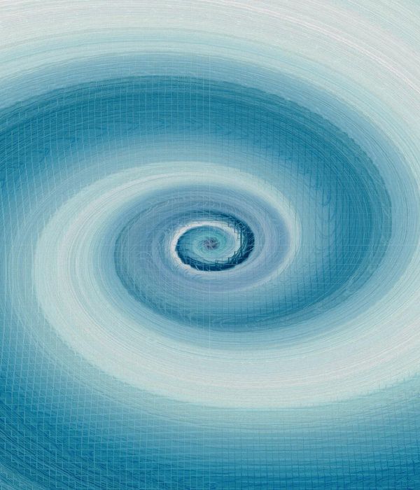 Abstract blue light waves representing energy flow and balance